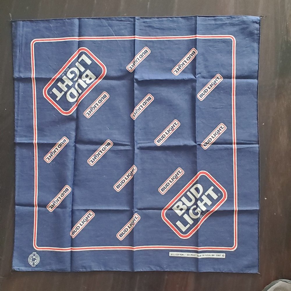 vintage bud light budweiser bandanas beer pos